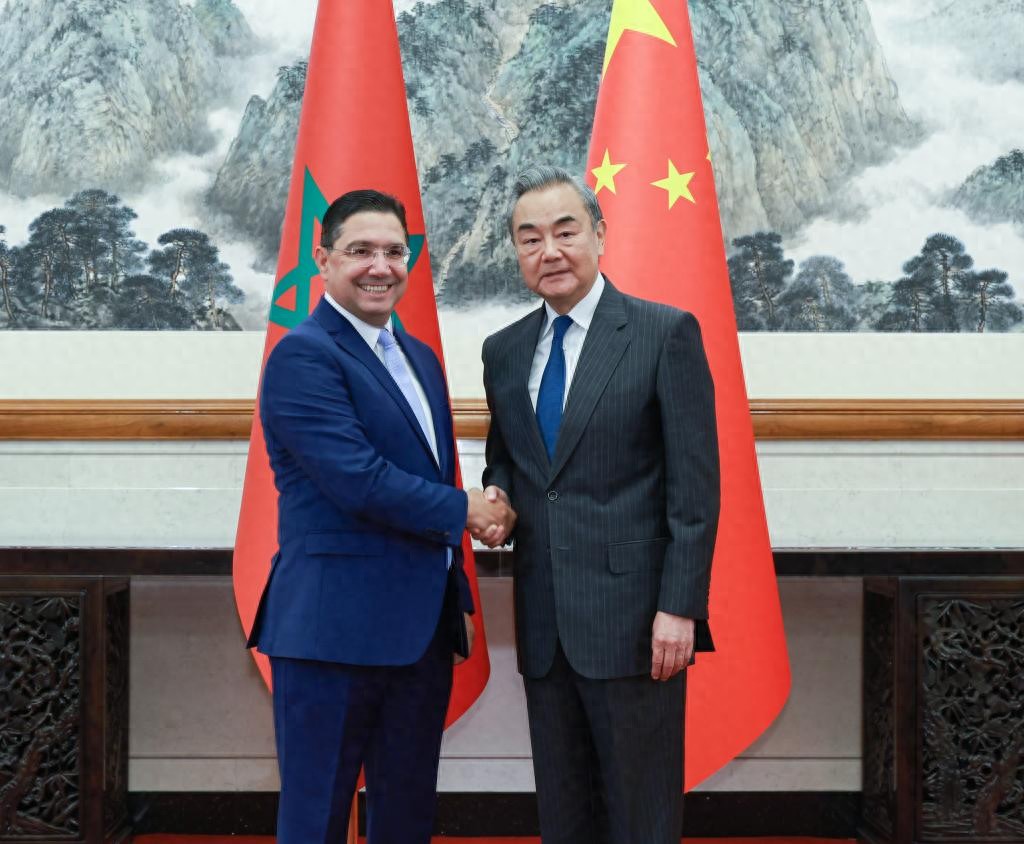 Chinese Foreign Minister Wang Yi talks with Moroccan Foreign Minister Nasser Bourita_Wang Yi visit to Morocco_China agent morocco