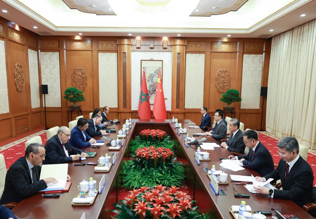 China agent morocco_Wang Yi visit to Morocco_Chinese Foreign Minister Wang Yi talks with Moroccan Foreign Minister Nasser Bourita